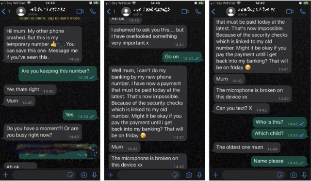 WhatsApp mum and dad scam (Which?)