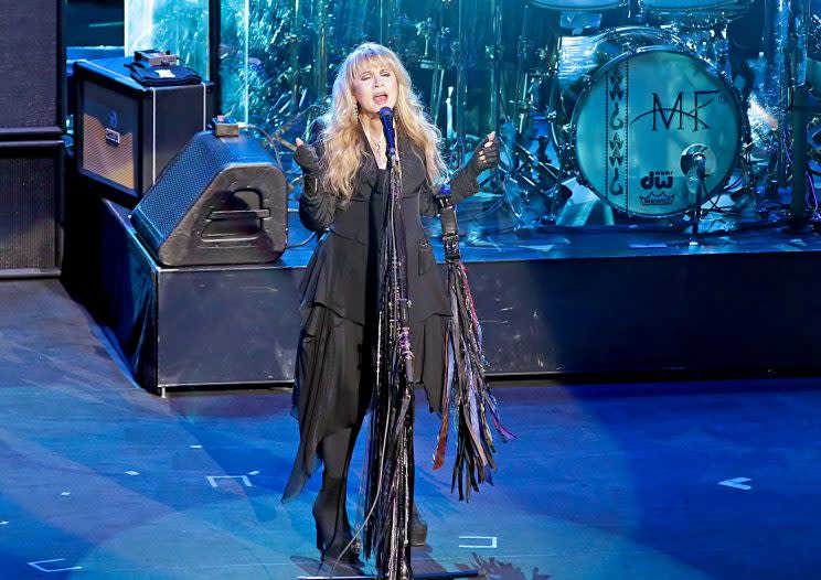 Stevie Nicks on stage with Fleetwood Mac in Leeds: Sakura/WENN