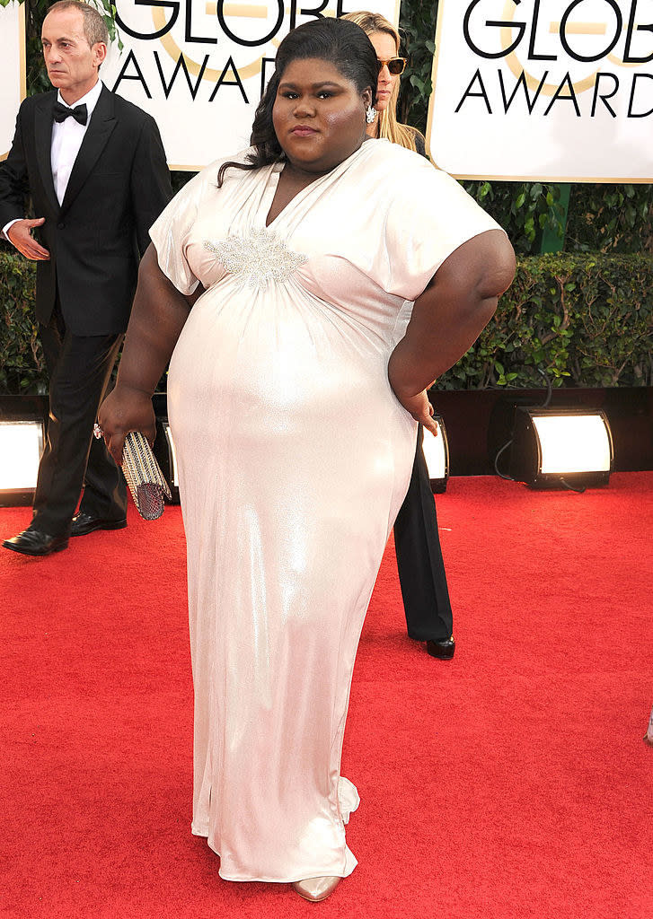 Gabourey Sidibe at the Golden Globes