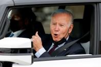 U.S. President Joe Biden tours the General Motors 'Factory ZERO' electric vehicle assembly plant in Detroit