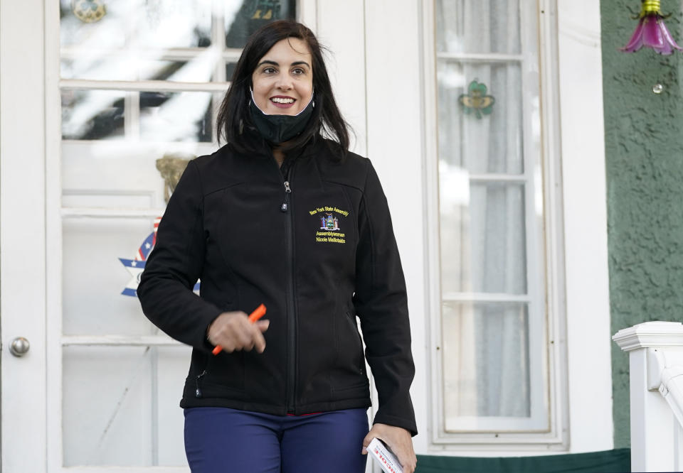 Republican then-New York state Assemblywoman Nicole Malliotakis in the borough of Staten Island on Oct. 8. (Kathy Willens/AP)