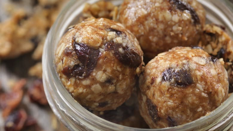 Energy balls including dried cranberries