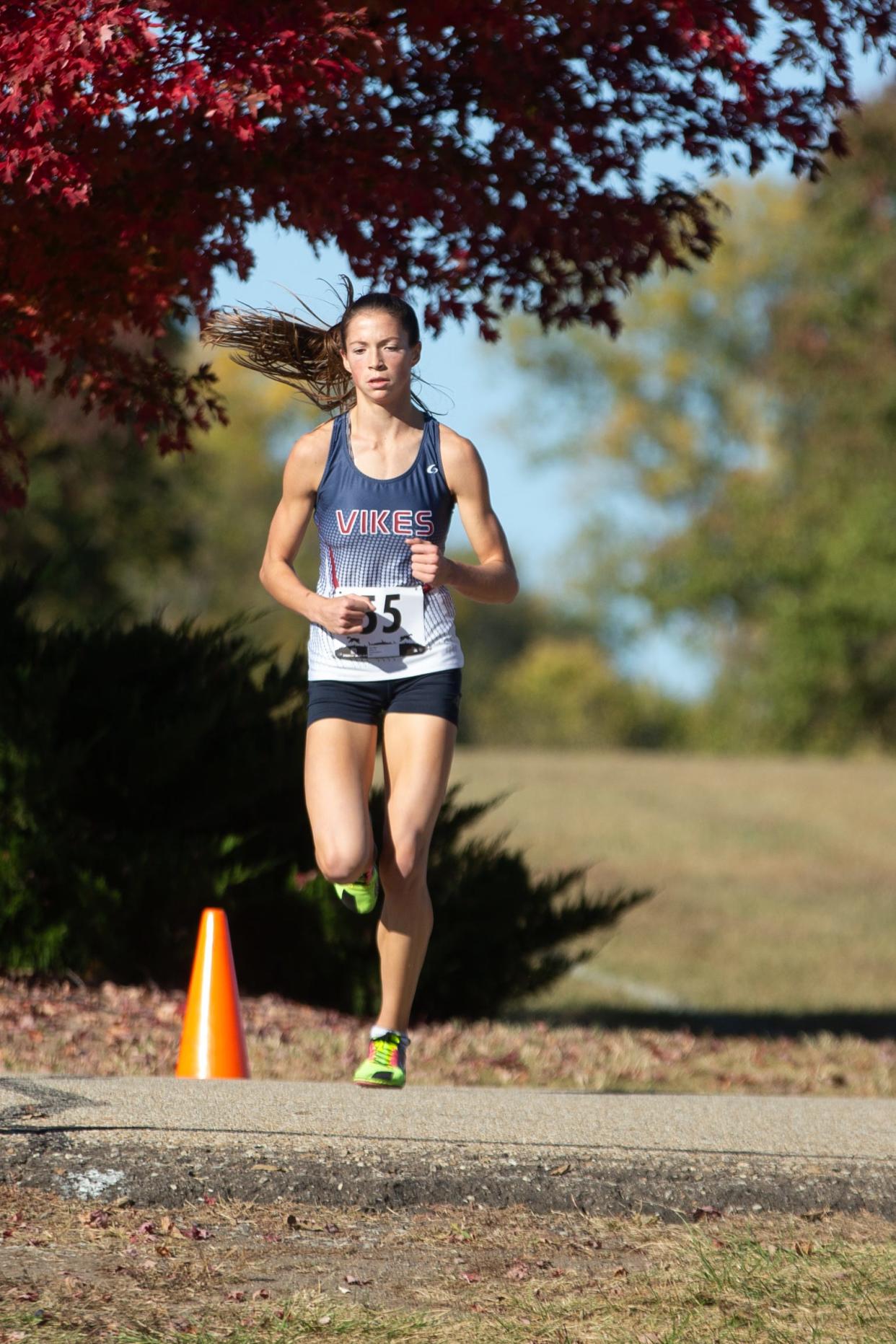 Seaman sophomore Ryin Miller claims Saturday's 5A regional cross country meet at Shawnee North Community Center with a time of 18:20.89.