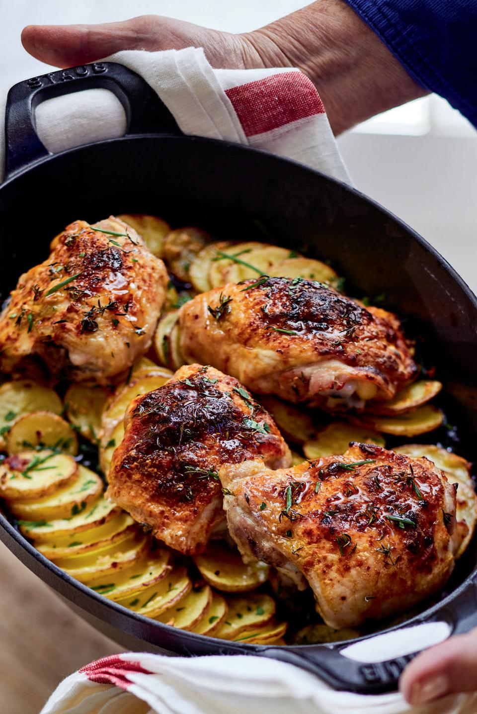 Skillet-Roasted Chicken and Potatoes