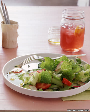 <div class="caption-credit"> Photo by: Martha Stewart Living</div><b>Instead of Iceberg Lettuce try Romaine Lettuce</b> <br> You know iceberg lettuce is no nutritional star, but you love its crunch in salads, sandwiches, and tacos. Next time you shop, reach for romaine lettuce instead. It has the same crisp texture as iceberg, but with more than three times the folate and seven times the vitamin A, as well as more potassium and vitamins C and K. Like other leafy greens, romaine is rich in carotenoids, which studies show may inhibit the growth of certain cancers. <br> <b>Related: <a href="http://www.marthastewart.com/275039/apple-recipes/@center/276955/seasonal-produce-recipe-guide?xsc=synd_yshine" rel="nofollow noopener" target="_blank" data-ylk="slk:54 Savory and Sweet Apple Recipes;elm:context_link;itc:0;sec:content-canvas" class="link ">54 Savory and Sweet Apple Recipes</a> <br> <a href="http://www.marthastewart.com/297026/quick-soup-recipes/@center/276948/dinner-tonight?xsc=synd_yshine" rel="nofollow noopener" target="_blank" data-ylk="slk:Simple and Satisfying Soup Recipes;elm:context_link;itc:0;sec:content-canvas" class="link ">Simple and Satisfying Soup Recipes</a></b> <br>