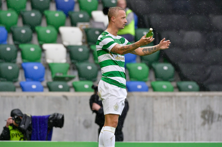 Celtic striker Leigh Griffiths was the target of a thrown Buckfast bottle during a match against Linfield on Friday (Picture: Rex)