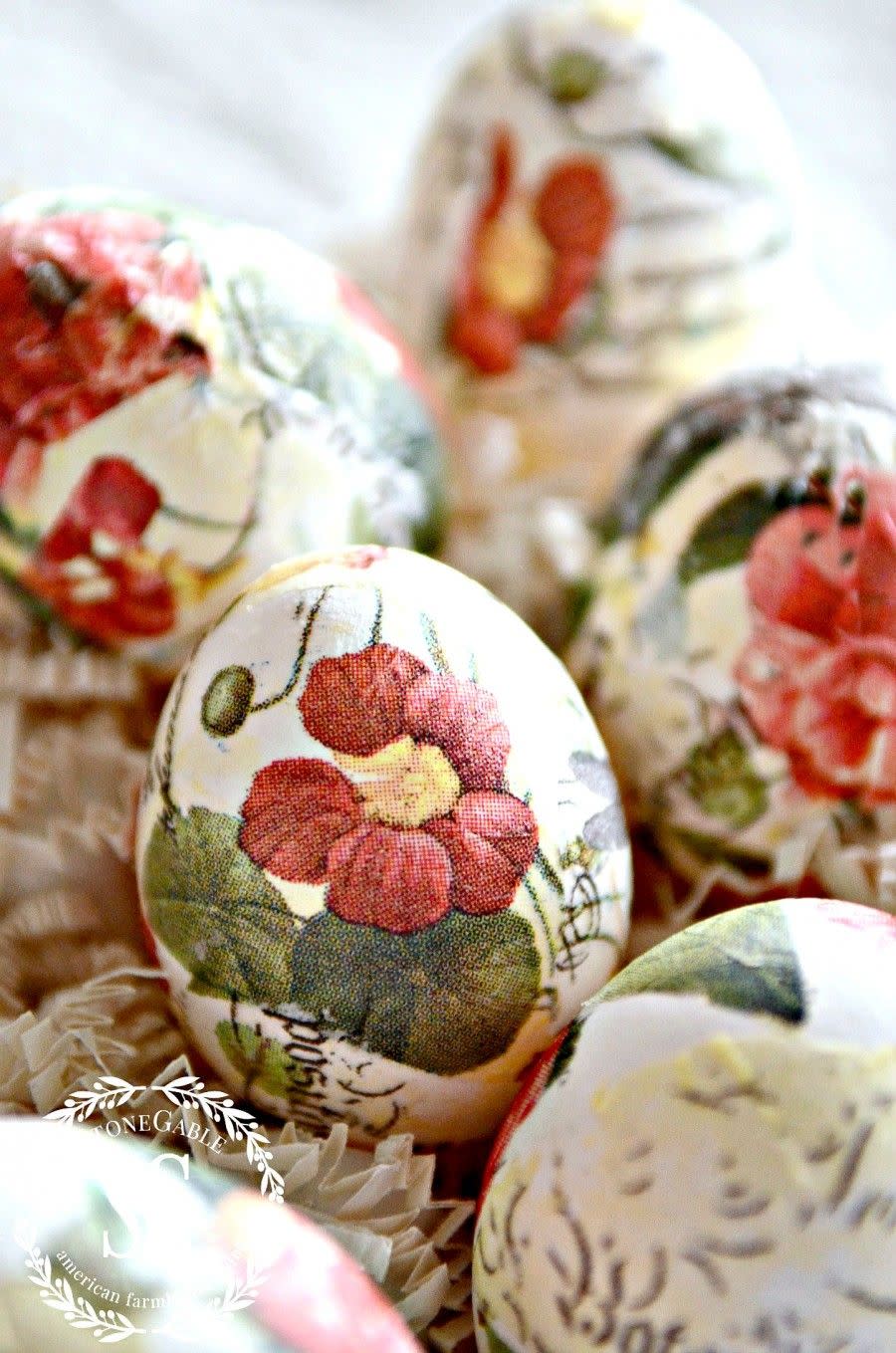 Decoupage Easter Eggs