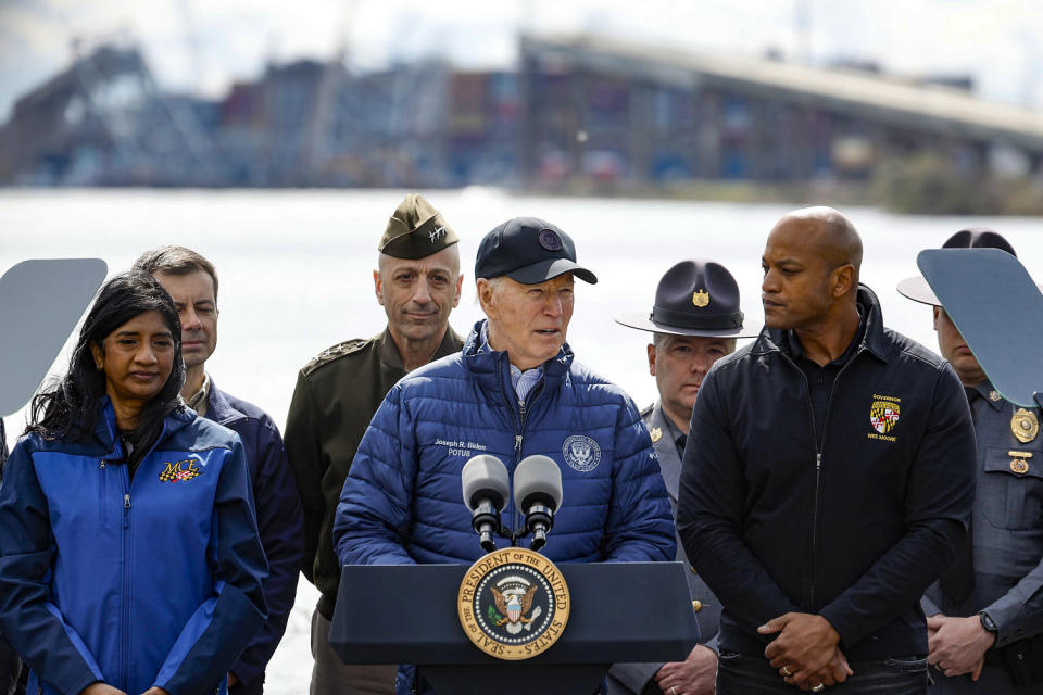 Image: President Biden Visits The Wreckage Of The Francis Scott Key Bridge Collapse In Baltimore (Anna Moneymaker / Getty Images)