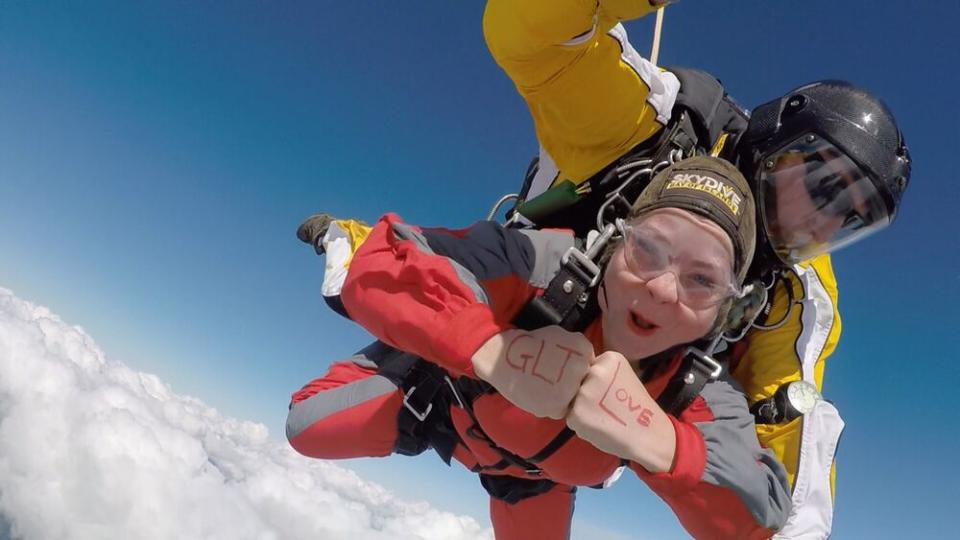 Haley Woods skydiving in New Zealand | Courtesy Haley Woods