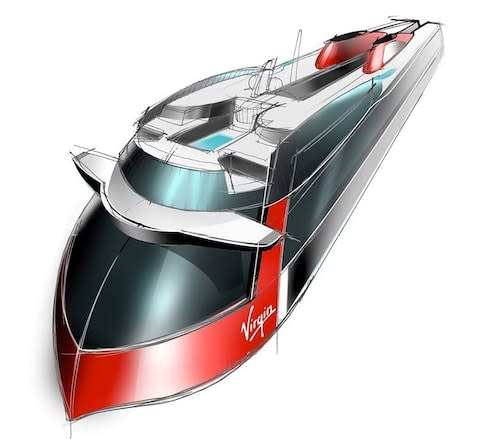 An artist's impression of the first ship