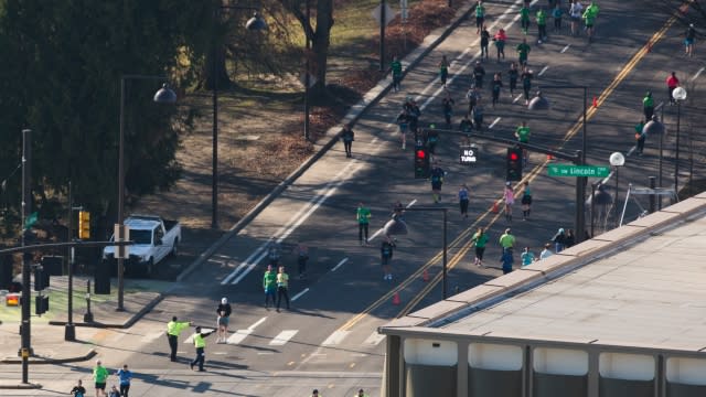 Runners in the Portland Marathon.