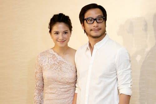 Angelica with her film director husband Oxide Pang