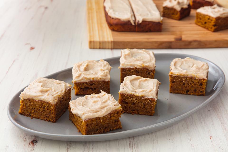 <p>Celebrate fall with these easy pumpkin bar recipes. They're just as tasty as pie, with way less work.</p>