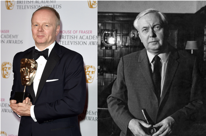 <p>British actor Jason Watkins played Prime Minister Harold Wilson. IRL, under the Elizabeth II monarchy, Wilson rose quickly through the ranks and served as prime minister from 1964 to 1970 and again from 1974 to 1976.</p>