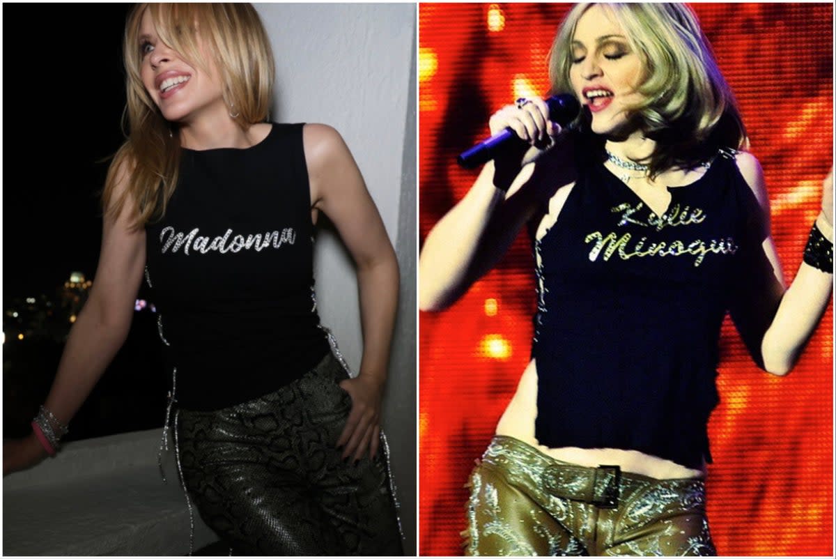 Kylie Minogue and Madonna performed together during the US star’s Celebration tour (X/Twitter/Kylie Minogue)