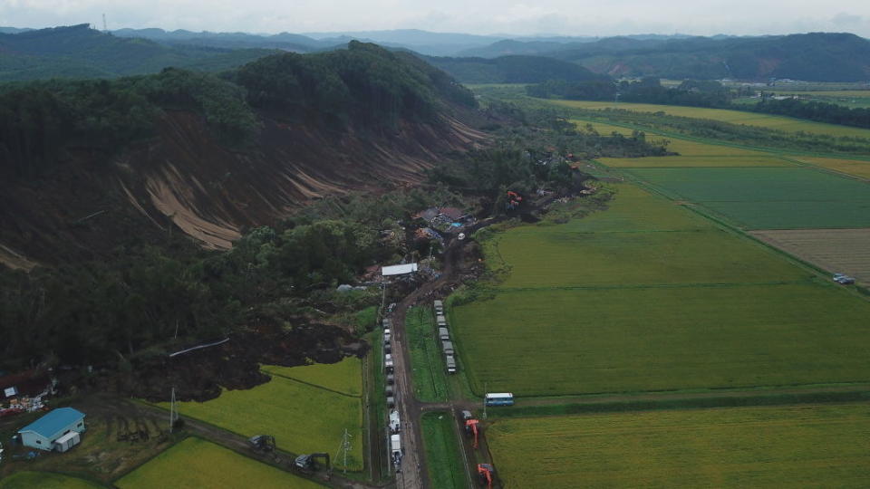 A landslide in Japan