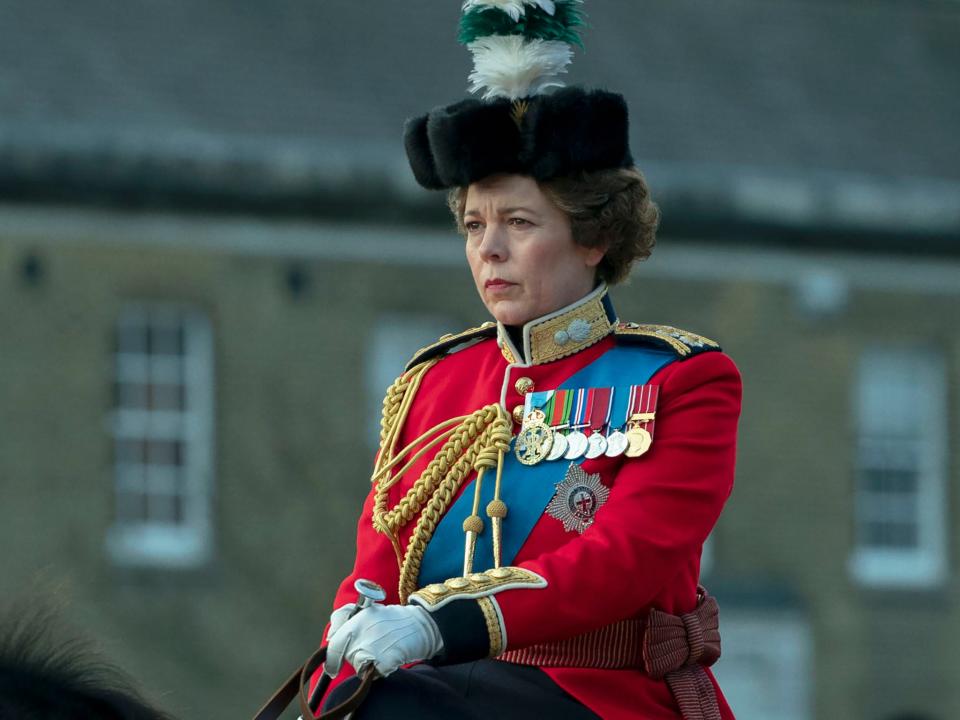 <p>Olivia Colman as Queen Elizabeth II, though she won’t be around for season five and beyond</p>Des Willie/Netflix