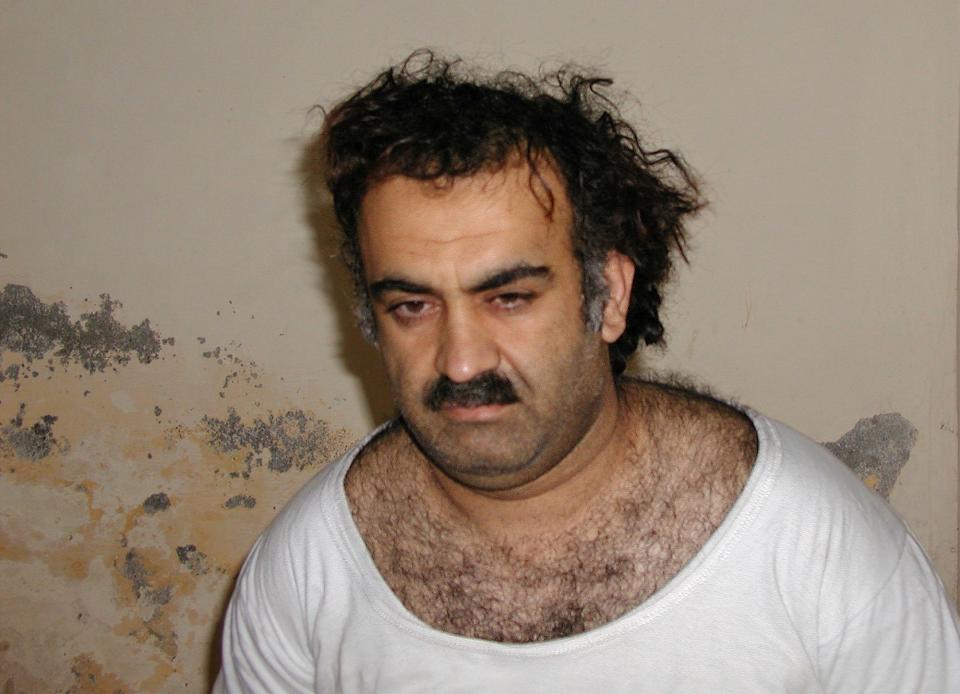 Photo obtained by The Associated Press shows Khalid Shaikh Mohammad, the alleged Sept. 11 mastermind, shortly after his capture during a raid in Pakistan on March 1, 2003.