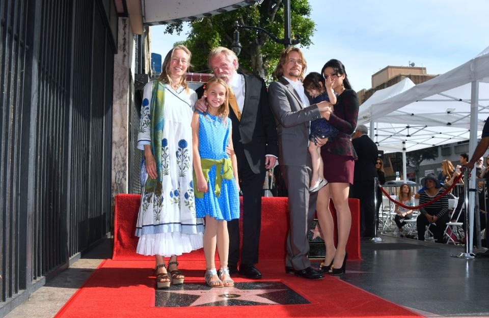 Nick Nolte is joined by his family at his Hollywood Walk of Fame ceremony in November 2017. (Photo: Frederic J. Brown/AFP/Getty Images)