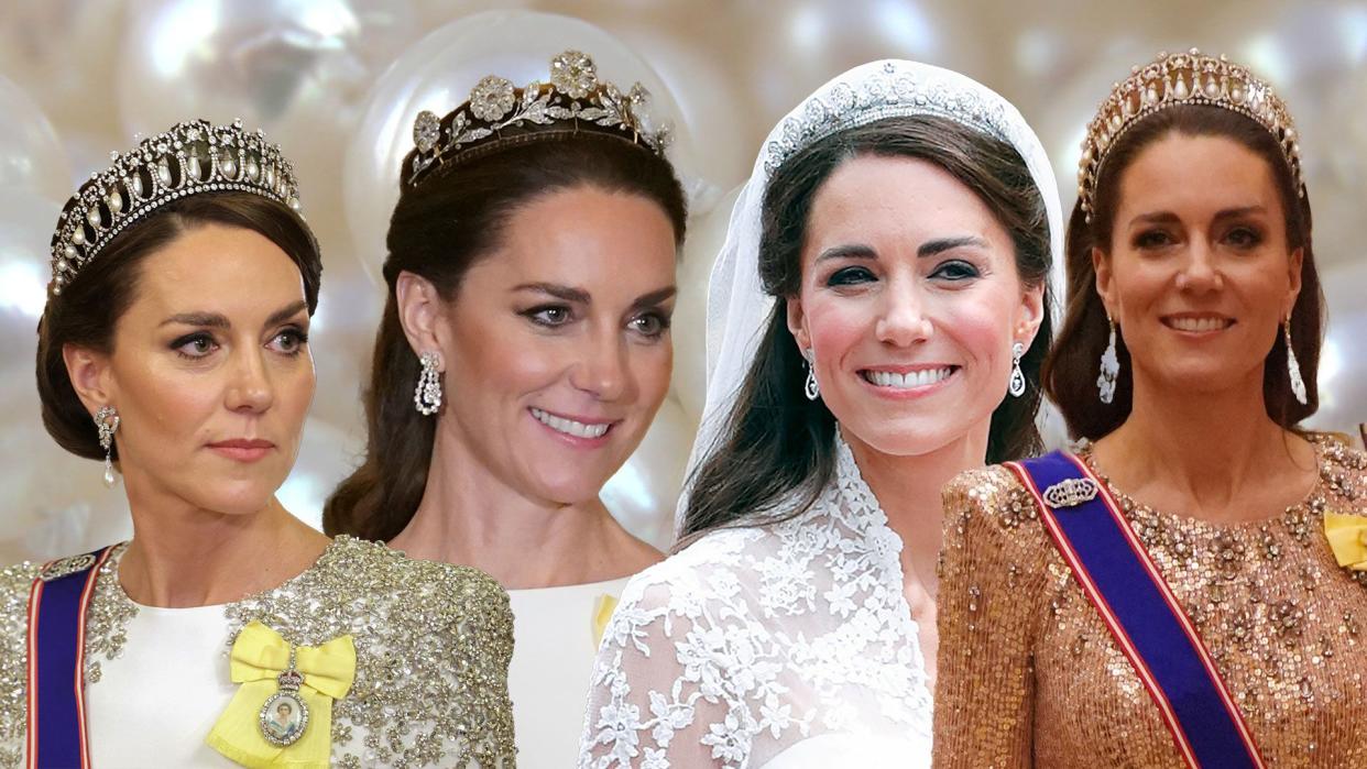 Princess Kate in four tiaras