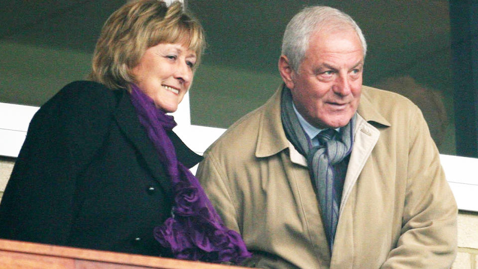 Walter Smith and wife Ethel, pictured here at Hampden Park in Glasgow.