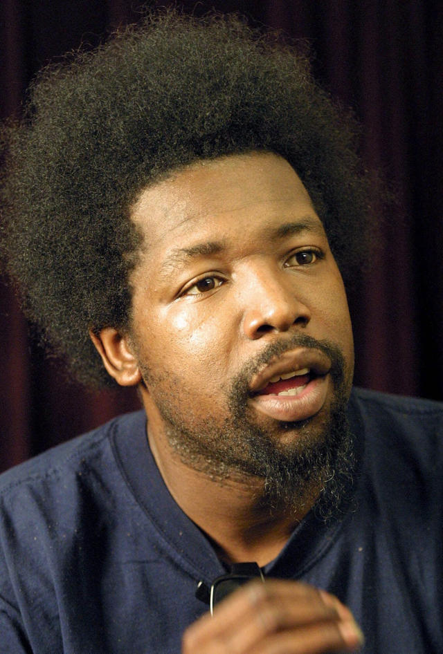 FILE - Afroman, whose real name is Joseph Foreman, poses for a portrait in New York, Aug. 22, 2001. On Monday, March 13, 2023, seven law enforcement officers filed suit against Afroman, accusing the rap artist of improperly using footage from a police raid on his Ohio home last year in his music videos. (AP Photo/Shawn Baldwin, File)