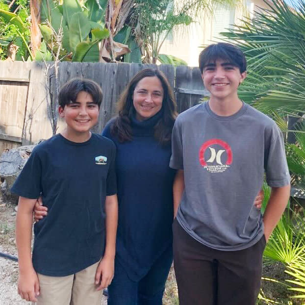 Annemarie Gibson with her sons, Owen, left, and Thomas. (Courtesy Annemarie Gibson)