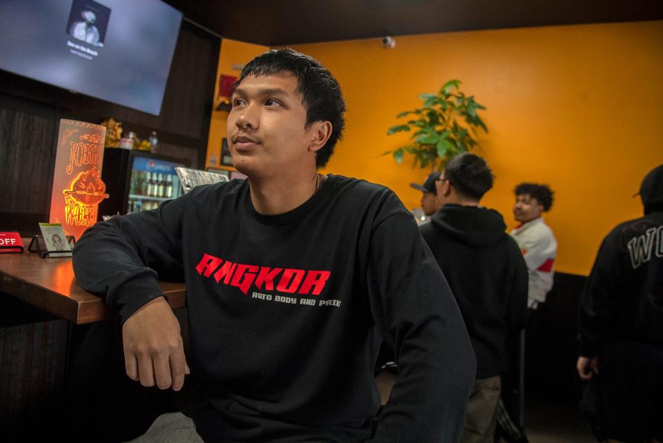 Troy Tuy attends a fundraiser for his father Thy Tuy at the Johnny Wokker restaurant in Stockton on Jan. 19, 2024. The elder Tuy is facing deportation charges.