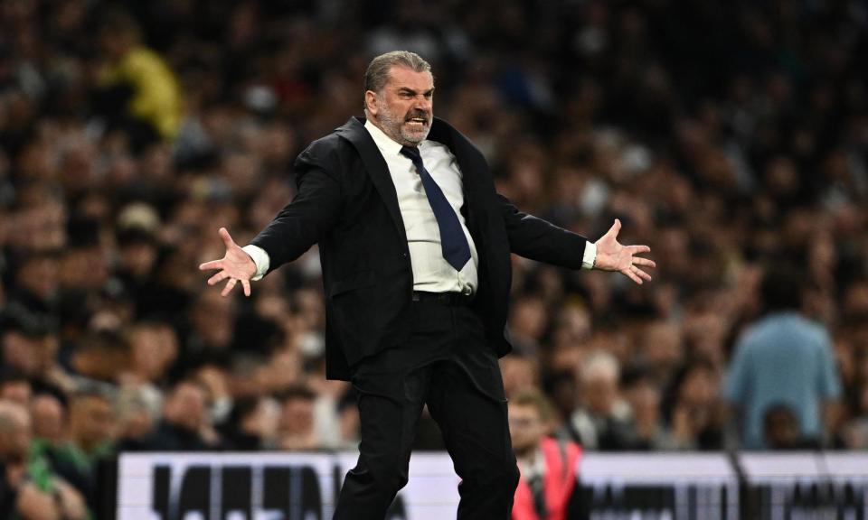 <span>Ange Postecoglou’s Tottenham are not set up to win trophies on an industrial scale.</span><span>Photograph: Dylan Martinez/Reuters</span>