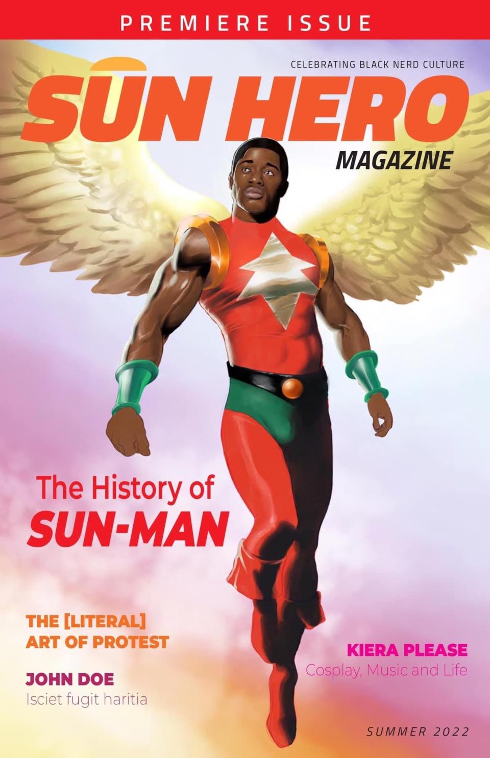 Sun Hero magazine is a concept magazine created by Dane Shobe to showcase Black creators. The magazine is expected to be released digitally in 2023.