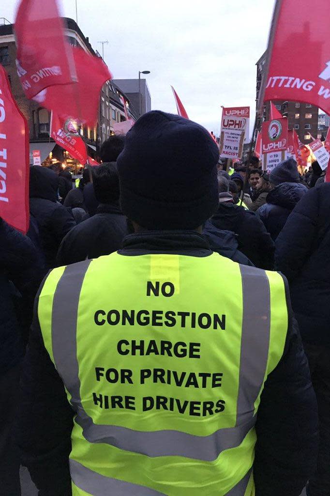 Drivers were protesting changes to the congestion charge (Unite the Resistance)