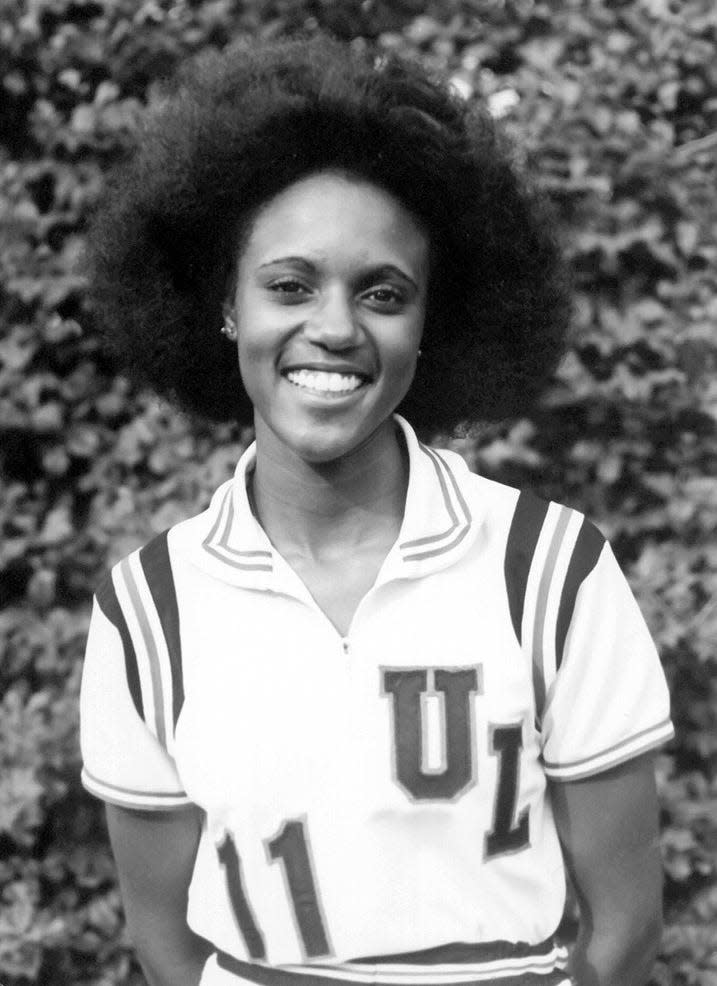 Valerie Combs was the first woman to sign a basketball scholarship with the University of Louisville and the program's first 1,000-point scorer. She now works as U of L's director of development for diversity and engagement.