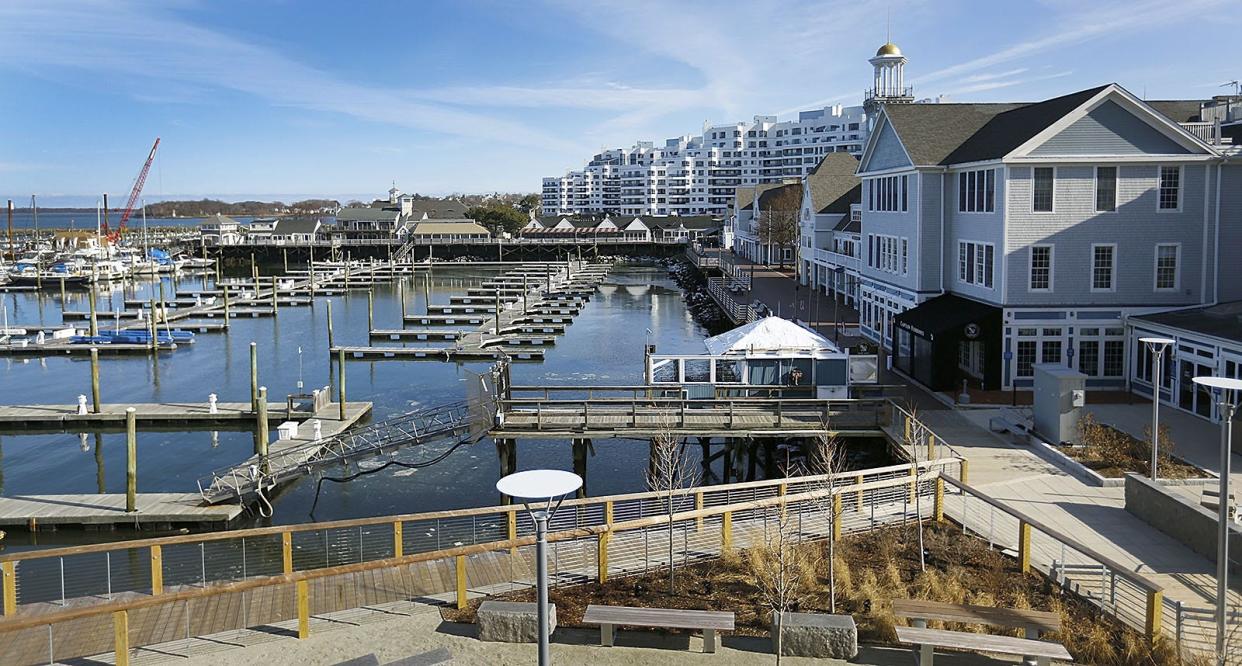 The Marina Bay boardwalk in 2018.