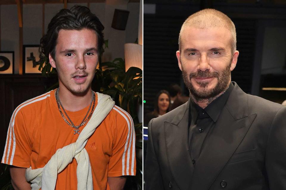 <p>Dave Benett/Getty Images for Perfect X Valentino</p> Cruz Beckham, David Beckham