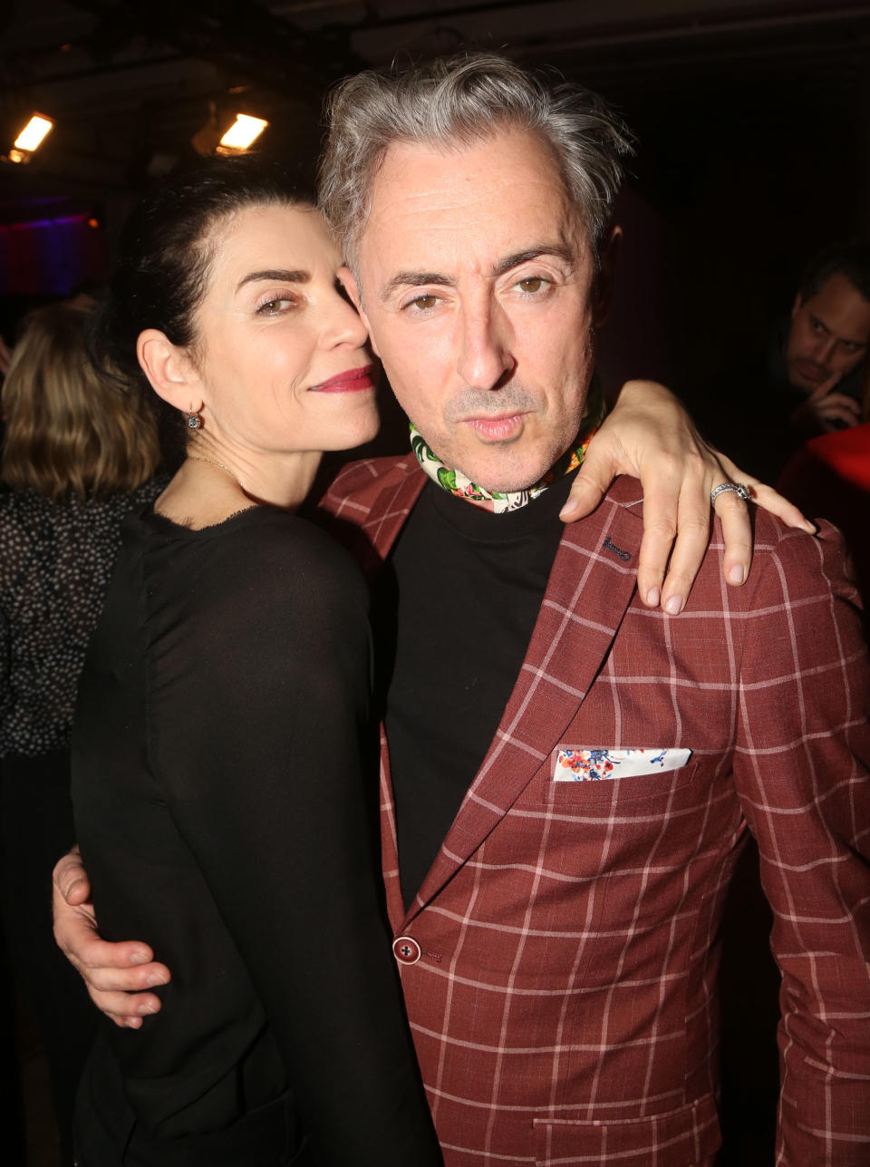 NEW YORK, NEW YORK - NOVEMBER 03: (EXCLUSIVE COVERAGE) Julianna Margulies and Alan Cumming pose at MCC Theater's Inaugural All-Star 