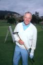 <p>Jack Lemmon holds the flat stick in 1990.</p>