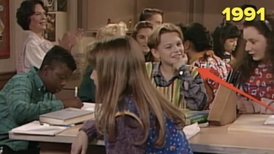 Leo as a child in school on "Roseanne"