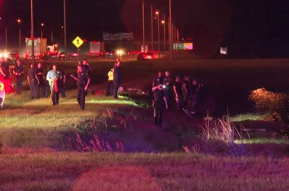 Jacksonville police search around a retention pond off Interstate 95 and Florida 9B after a 2022 chase and crash that left a 5-year-old girl dead.