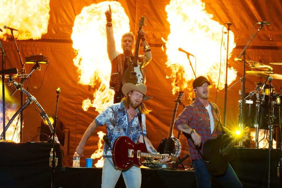 Florida Georgia Line performs at the Country Thunder music festival on April 10 in Florence, Arizona. The superstars will headline the June 4 lineup at the Pepsi Gulf Coast Jam in Panama City Beach.