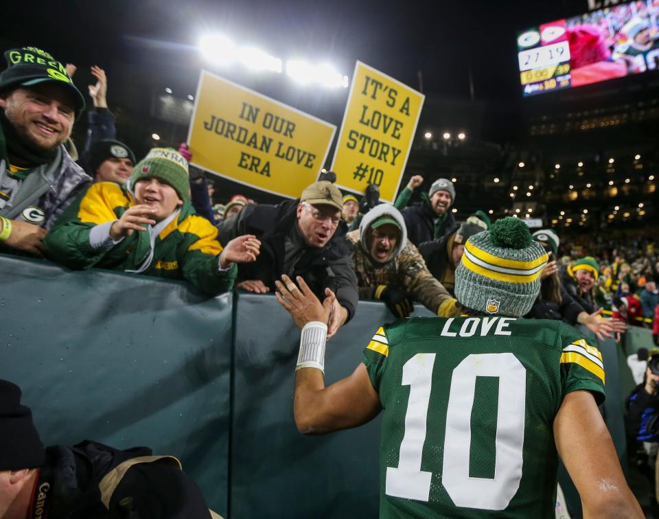 Green Bay Packers  quarterback Jordan Love is taking the team to the playoffs in his first season as the starting quarterback. That calls for a Love-inspired playlist.