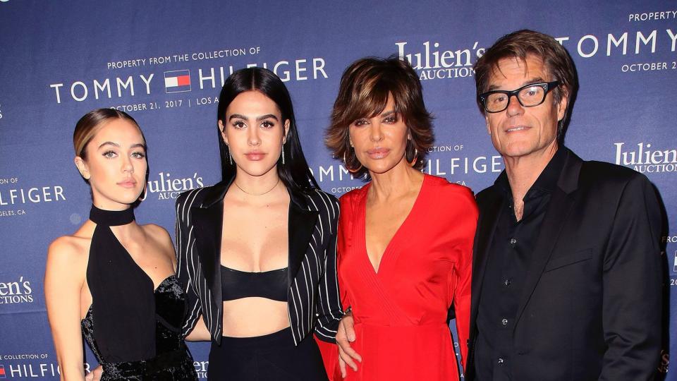 Delilah Belle Hamlin and Amelia Gray Hamlin, Lisa Rinna and Harry Hamlin