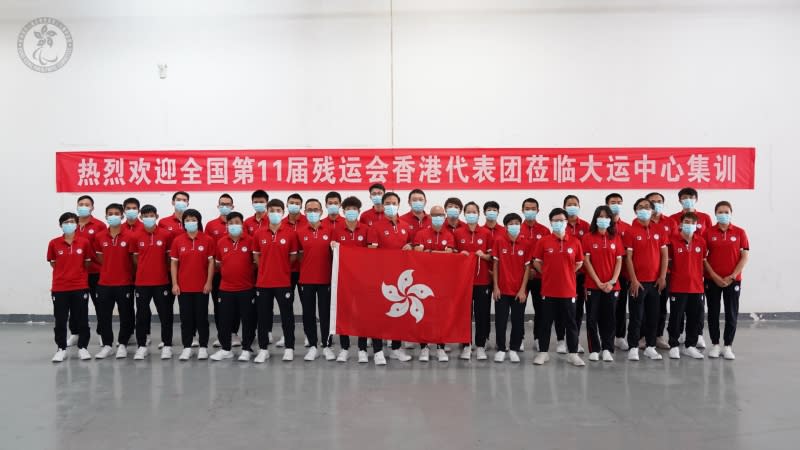 香港代表團先赴深圳隔離集訓，再分批到西安參賽。（相片來源：香港殘疾人奧委會暨傷殘人士體育協會Facebook）