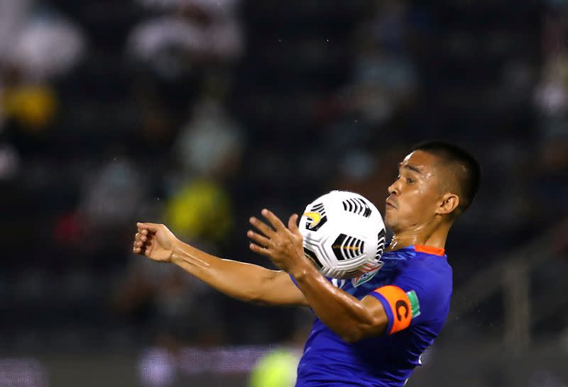 FILE PHOTO: India's Sunil Chhetri