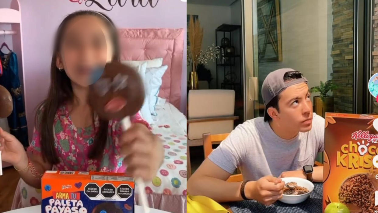 Influencers infantiles han promocionado comida chatarra en sus redes sociales. (Captura de Instagram y TikTok/@soylaracampos/@bryanskabeche)