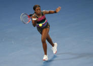 Tennis - Australian Open - Fourth Round - Melbourne Park, Melbourne, Australia, January 21, 2019. Sloane Stephens of the U.S. in action during the match against Russia’s Anastasia Pavlyuchenkova. REUTERS/Adnan Abidi