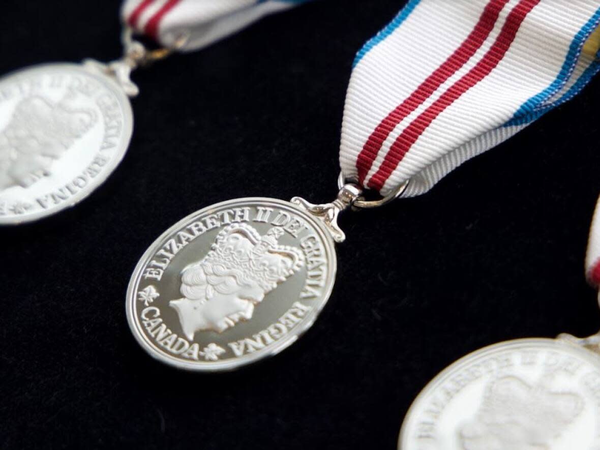 Twenty-two Queen's Platinum Jubilee medals were awarded to Nova Scotia veterans in a ceremony in Halifax on Saturday. The honour recognizes people who have made major contributions to the province. (Jeorge Sadi/CBC - image credit)