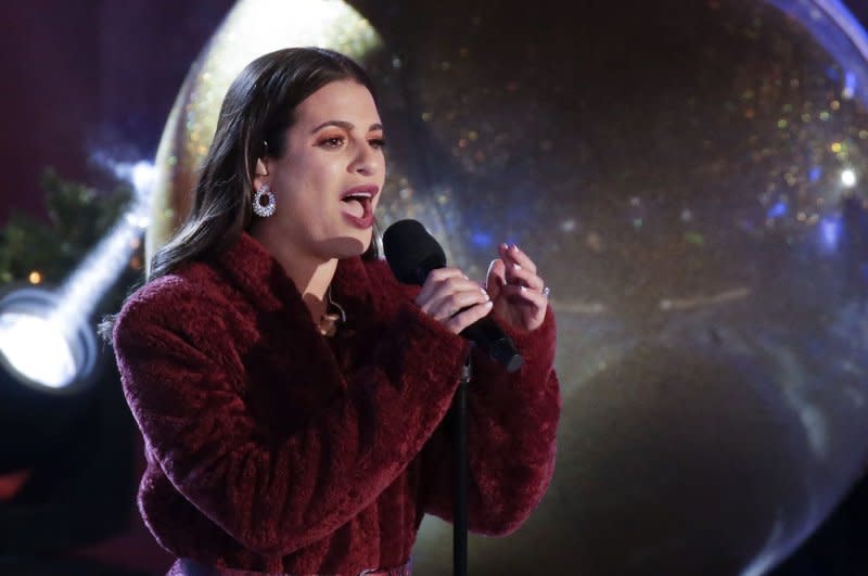 Lea Michele performs at the 87th annual Christmas Tree Lighting Ceremony at Rockefeller Center in New York City on December 4, 2019. The actor/singer turns 35 on August 29. File Photo by John Angelillo/UPI