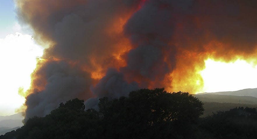 Firefighters began battling the "Radford" vegetation fire, which started on Labor Day, near the Snow Summit Ski Resort south of Big Bear Lake.