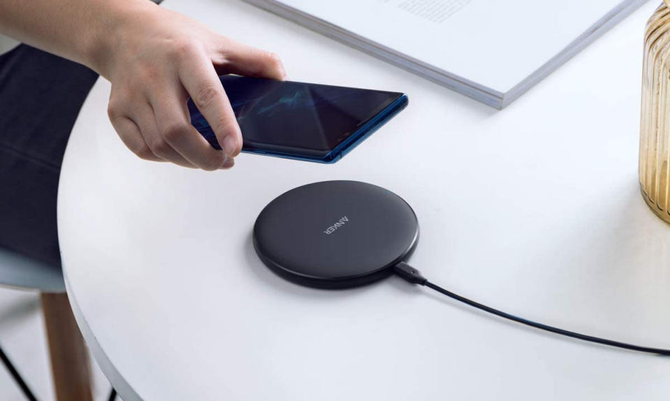 Get a quick charge with this Anker wireless charger. (Photo: Amazon)