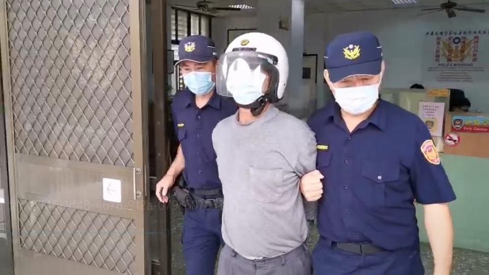 警方逮捕涉嫌縱火的陳姓男子。 （民眾提供）